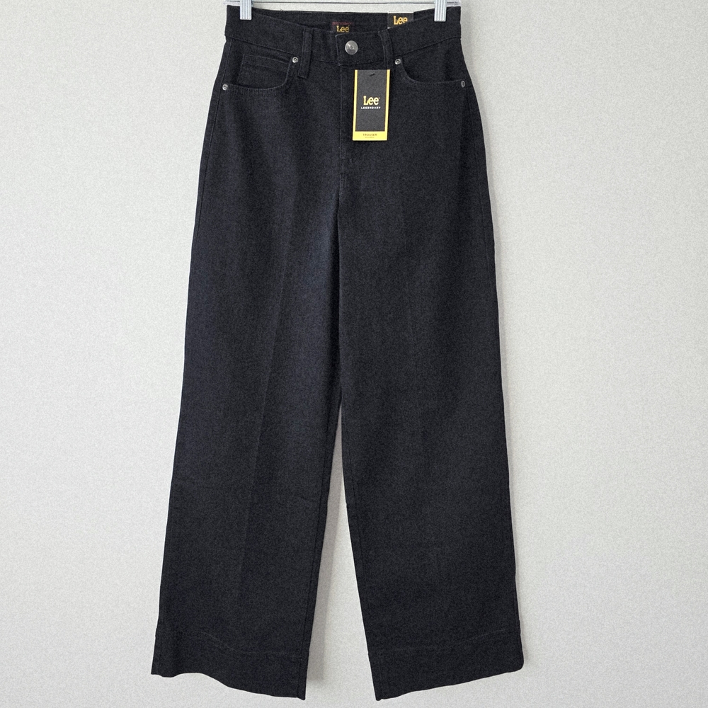 Lee Premium High Rise Straight Leg Jeans 6 Black